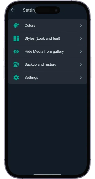 Custom Icon Settings in GB WhatsApp